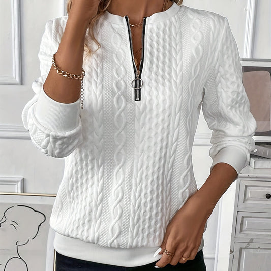 Tricot Premium à Demi-Fermeture Éclair – Confort Moderne et Style Décontracté