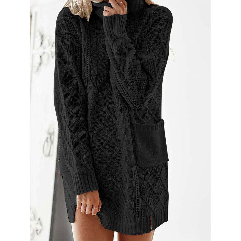 Pull Col Roulé Torsadé Rétro – Chaleur et Style Authentique