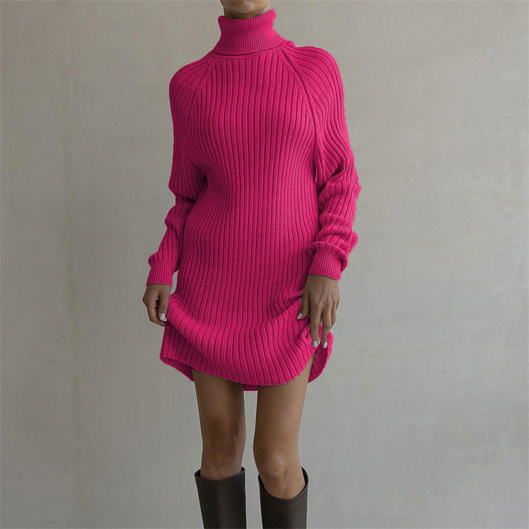 Long Sleeve Turtleneck Sweaters Dress