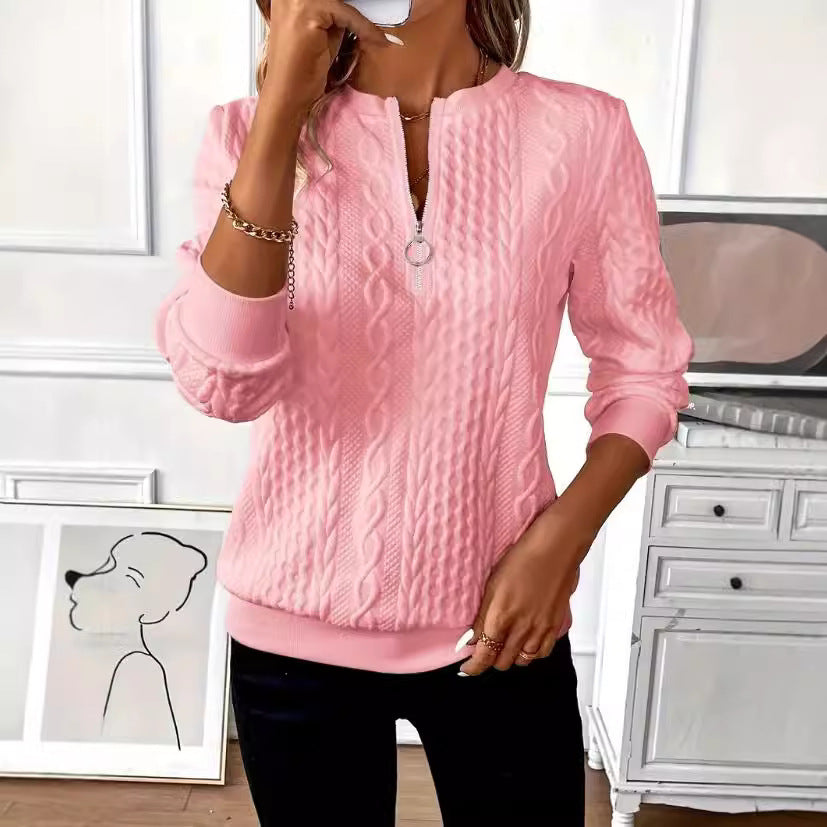 Sweat Matelassé à Fermeture Éclair – Style Street Européen et Américain