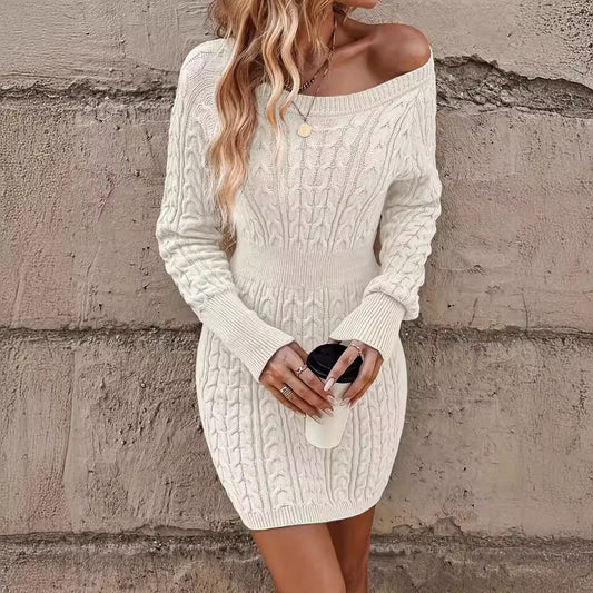 Pull Torsadé Sexy à Col Rond – Élégance et Style Décontracté